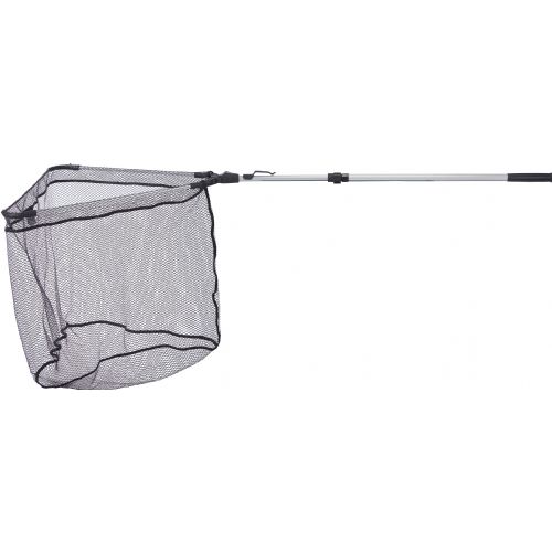 4005652864044 - Never hook Never smell fangstnet, teleskopisk h&aring;ndtag - Længde:270cm. - 001 8239 270<br>Never hook Never smell landing net, 2 sections, Infinite adjustment and detention. Mesh width 10 fletline, net size 60x60cm. 

Landing net with black, rubberized nets and aluminum net heads.

Every fisherman is familiar with the problem: Once the fish is lying in the landing net the treble hook gets snarled up in the net and it is often impossible to release the hook, the only solution being to use scissors. Thanks to the rubberized surface of the net, this problem is at last a thing of the past. It is now child’s play to release snarled up treble hooks. Another advantage is that the net repels all smells because the fish slime cannot penetrate the net material.