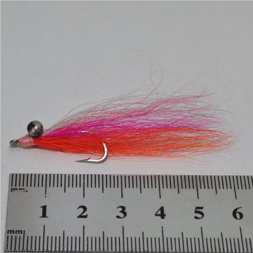 FLY0621 - Clouser Minnow Ora/Pink/white - Str.8<br>