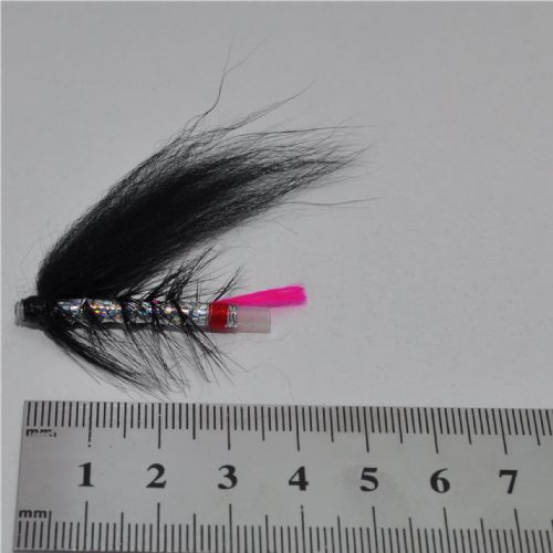 FLY1015 - Black&Silver pink tail 40mm<br>