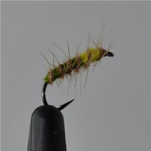FLY1151 - Superpuppa Yellow Oliv Brown Hackle - Str.12<br>