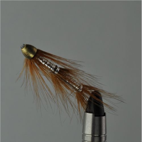 FLY3041 - Brown Bomber Silver Body 40mm.<br>
