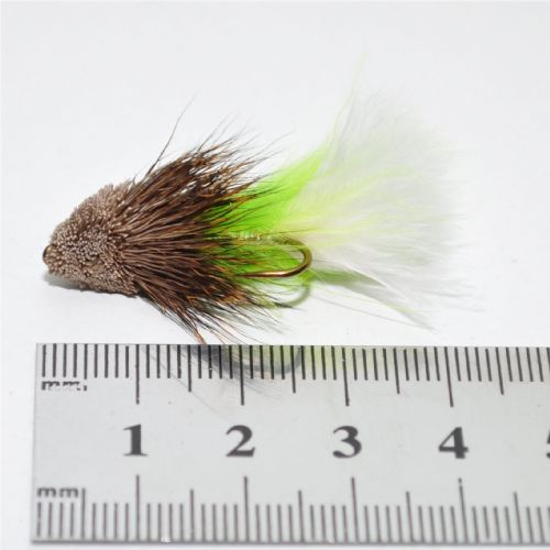 NY0753 - Marabou Muddler Chartruese White<br>