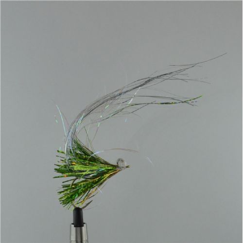 RIC0214 - Eyed Green Flash Pike Flies 150mm<br>