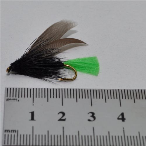 RIC0411 - All Black Muddler Green tail - Str.8<br>