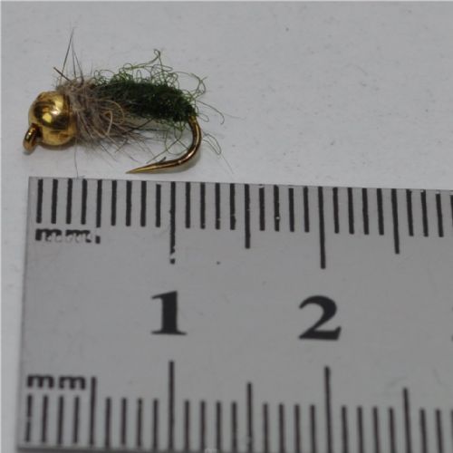 RIC0441 - Gh Tungsten Caddis Green Pupa - Str.12.<br>