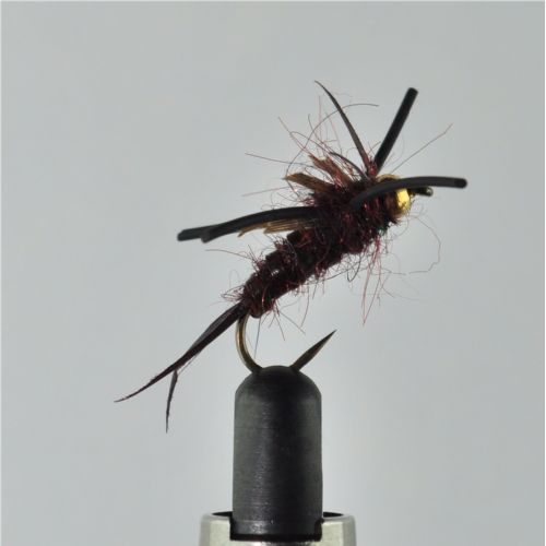 RIC0821 - Barbeless B/H Rubber leg Kaufmanns Stonefly - Str.12<br>