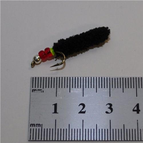 SGMAG005 - Maggot - Farve: Sort med rød og sølv hoved - Str. : 10