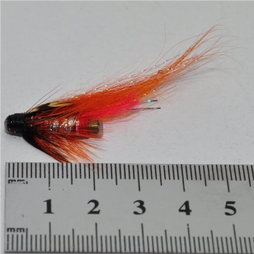 TUB0343 - Brass Red Tempel Dog j.c 20mm<br>Messing tube til blandt andet flom fiskeri og det tidlige forår