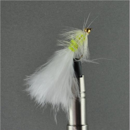 WS1649 - Long Shank - Cat Whisker White Yellow - Farve: Gul/Hvid med messing hoved - Str. : 10